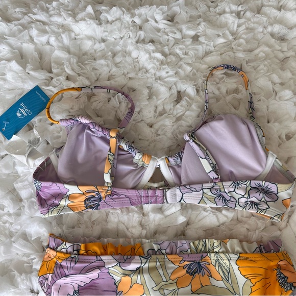NWT Women's 2-Piece Swim Top & High Waist Bikini Bottoms Swimsuit set SIZE SMALL - Picture 11 of 17